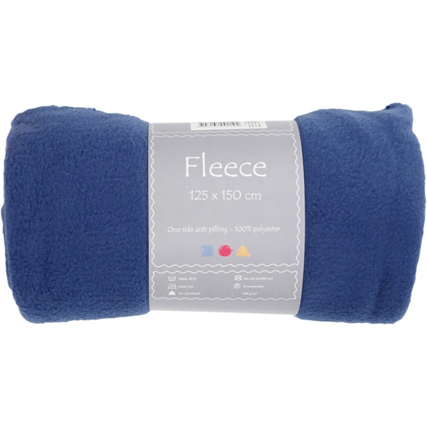Fleece, L 125 cm, B 150 cm, 200 g, Blau, 1 Stk – Bild 2