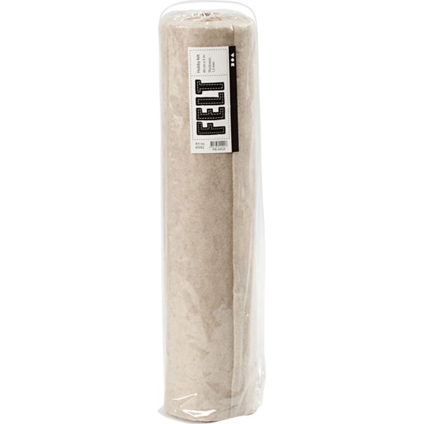 Bastelfilz, B 45 cm, Dicke 1,5 mm, meliert, 180-200 g, Naturweiß, 5 m/ 1 Rolle – Bild 3