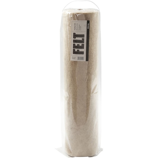Bastelfilz, B 45 cm, Dicke 1,5 mm, meliert, 180-200 g, Naturweiß, 5 m/ 1 Rolle – Bild 5