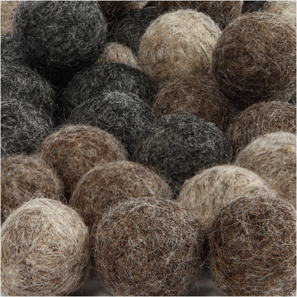 Filzkugeln, D 20 mm, Natur, 64 Stk/ 1 Pck – Bild 3