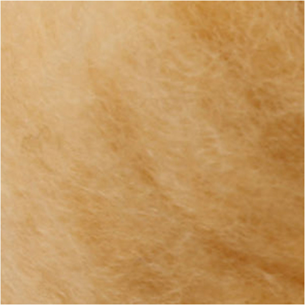 Wolle, kardiert, Hellbeige, 100 g/ 1 Bündl. – Bild 2