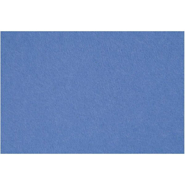 Bastelfilz, 42x60 cm, Dicke 3 mm, Blau, 1 Bl.