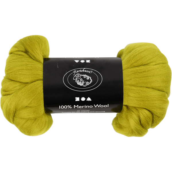 Wolle, Dicke 21 my, Zitronengelb, 100 g/ 1 Pck