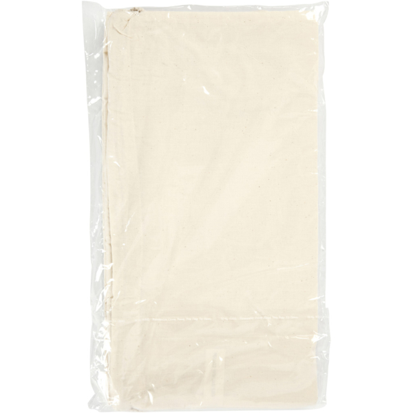 Kordelzug-Beutel, Größe 37x41 cm, 115 g, Hellnatur, 3 Stk/ 1 Pck – Bild 2