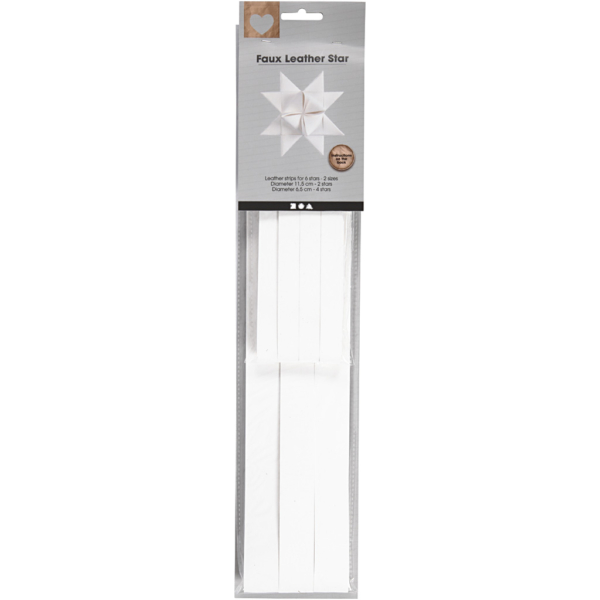 Streifen für Flechtsterne, L 44+78 cm, B 15+25 mm, 350 g, Weiß, 24 Streifen/ 1 Pck – Bild 2