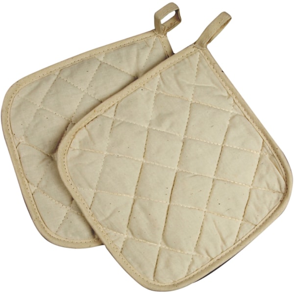 Topflappen, Größe 20x20 cm, 115 g, Hellnatur, 4 Stk/ 1 Pck – Bild 2