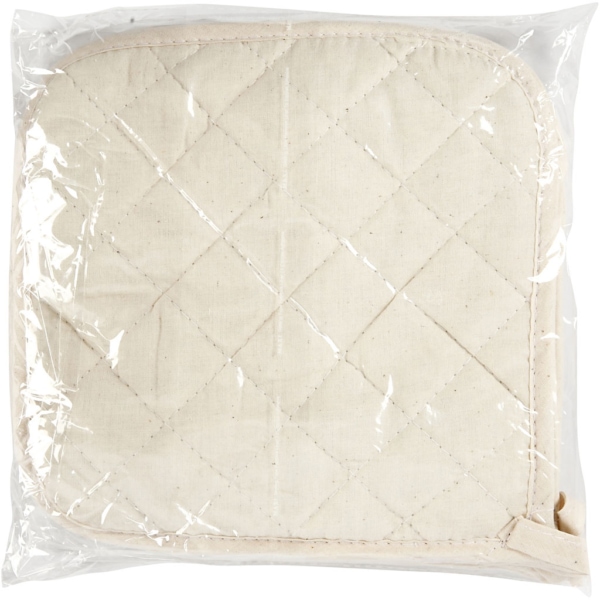 Topflappen, Größe 20x20 cm, 115 g, Hellnatur, 4 Stk/ 1 Pck – Bild 3