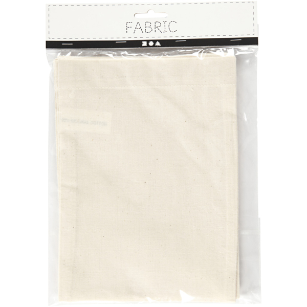 Stoffbeutel, Größe 15x20 cm, 115 g, Hellnatur, 4 Stk/ 1 Pck – Bild 2