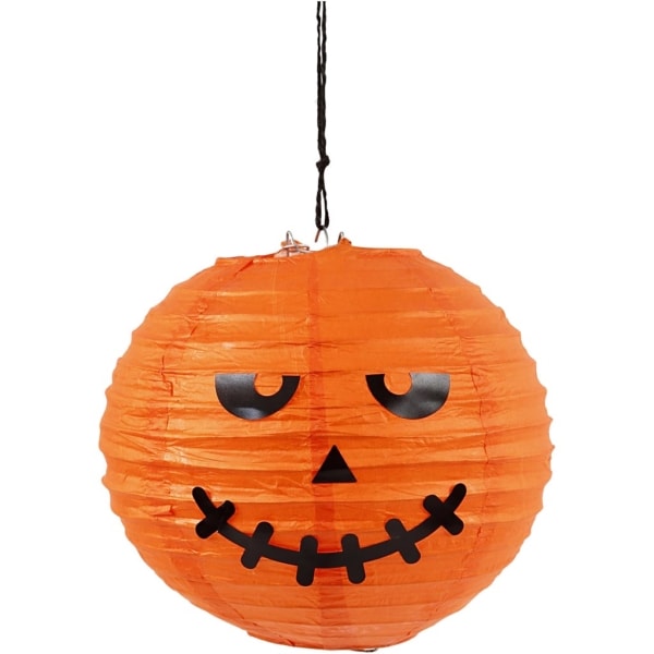 Reispapier-Lampe/-Lampion, D 20 cm, Orange, 1 Stk – Bild 4