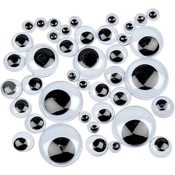 Wackelaugen, D 4-20 mm, 1100 sort./ 1 Pck