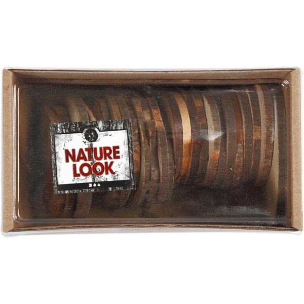 Holzscheiben mit Loch, D 40-70 mm, Lochgröße 4 mm, Dicke 5 mm, 25 Stk/ 1 Pck – Bild 3