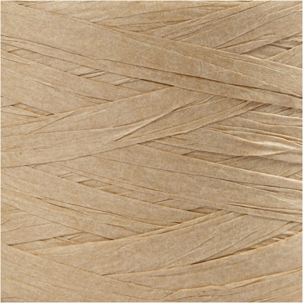 Papierbast (Raffia), B 7-8 mm, Beige, 100 m/ 1 Rolle – Bild 3