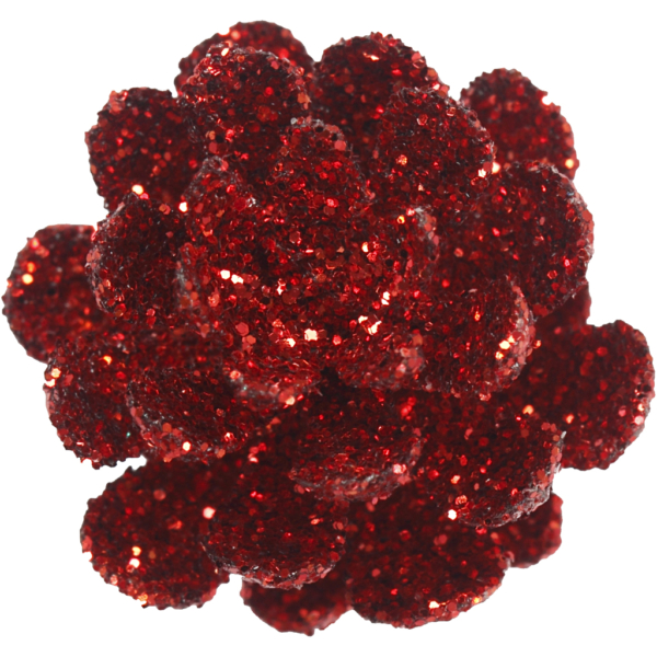 Künstliche Zapfen, D 20 mm, Weihnachtsrot, 12 Stk/ 1 Pck – Bild 3