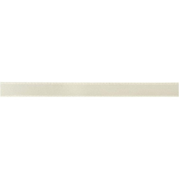 Satinband, B 10 mm, Naturweiß, 100 m/ 1 Rolle – Bild 2
