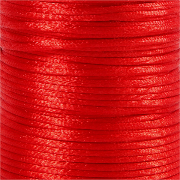 Satinband, Dicke 2 mm, Rot, 50 m/ 1 Rolle – Bild 3