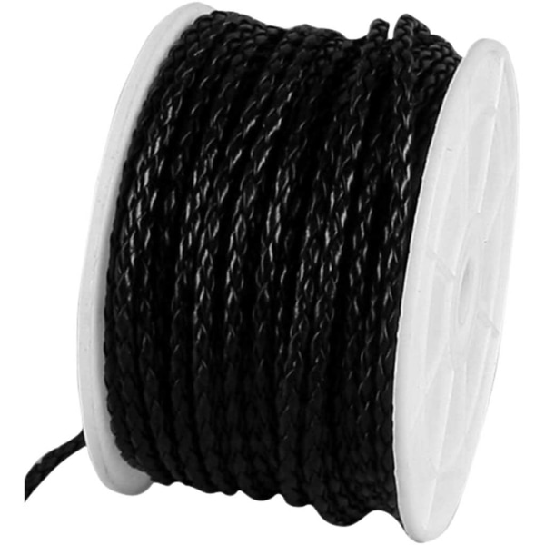 Geflochtenes Band, Dicke 2,5 mm, Schwarz, 25 m/ 1 Rolle – Bild 2