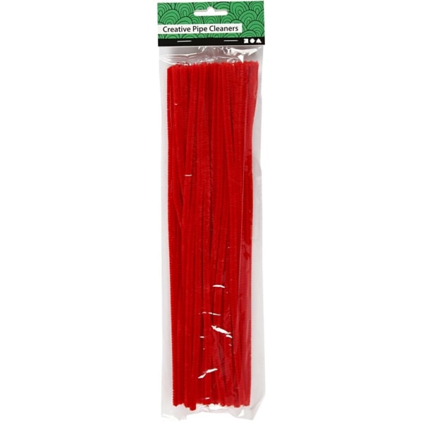 Pfeifenreiniger, L 30 cm, Dicke 6 mm, Rot, 50 Stk/ 1 Pck – Bild 2