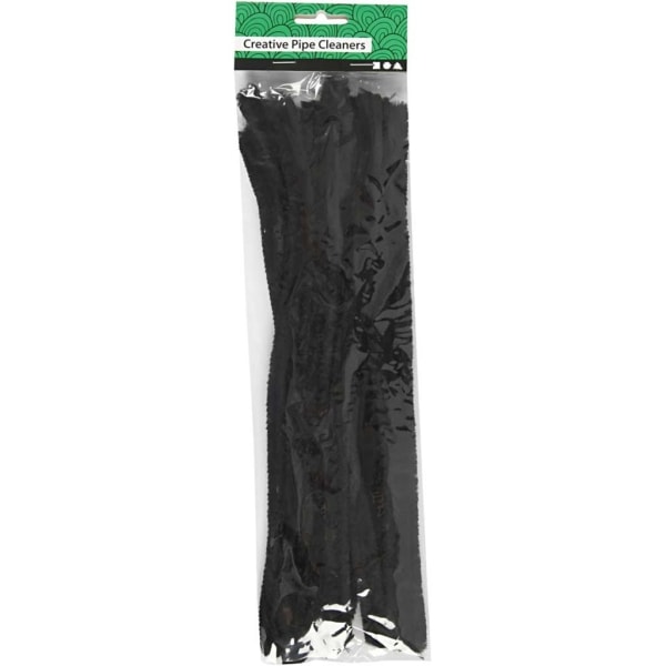 Pfeifenreiniger, L 30 cm, Dicke 15 mm, Schwarz, 15 Stk/ 1 Pck – Bild 2