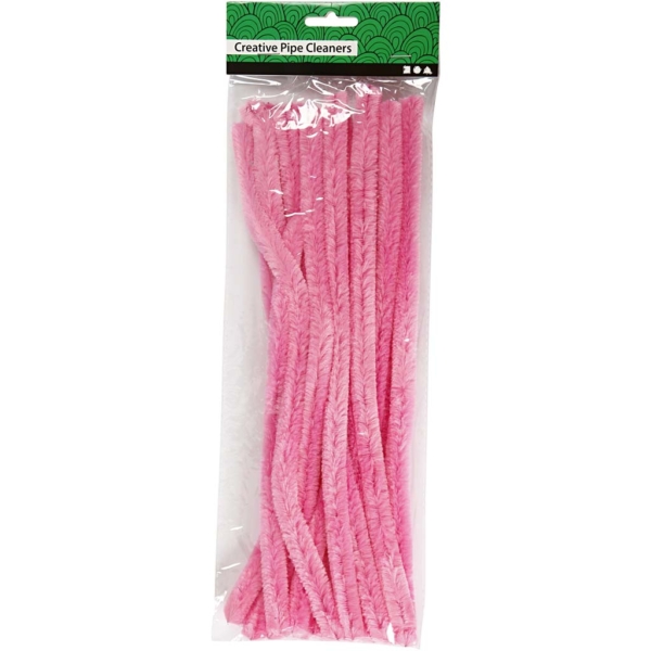 Pfeifenreiniger, L 30 cm, Dicke 15 mm, Pink, 15 Stk/ 1 Pck – Bild 2