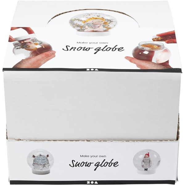 Schneekugel, H 8,5 cm, D 8 cm, Lochgröße 4,7 cm, 18 Stk/ 1 Pck – Bild 3
