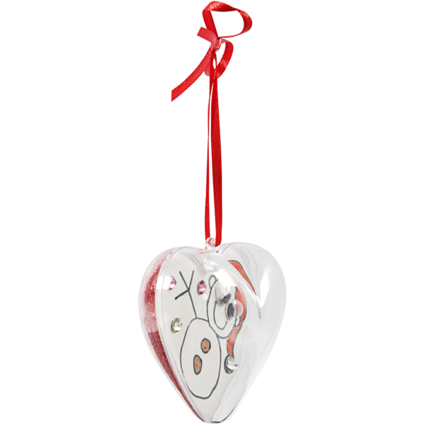 Deko-Herz, H 6,5 cm, Transparent, 10 Stk/ 1 Pck – Bild 8