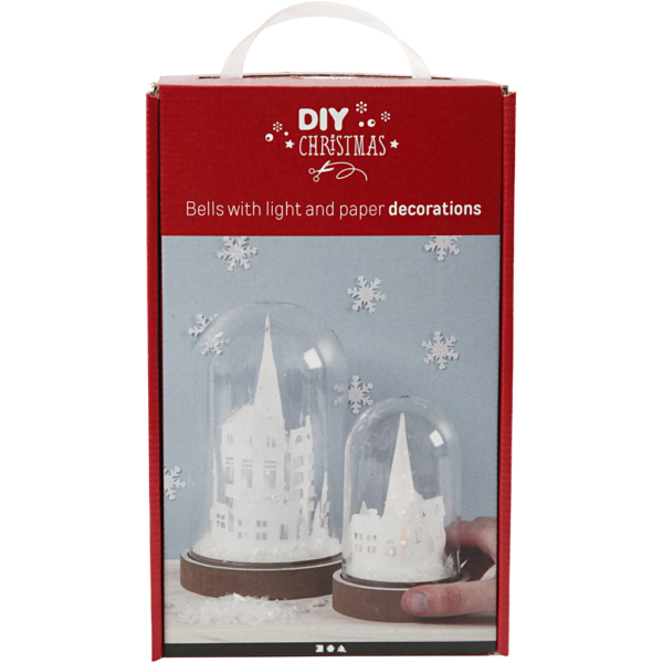 DIY-Set für Deko-Szenen unter Plastikglocken, H 12,5+18 cm, 2 Stk/ 1 Pck – Bild 3