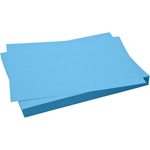 Karton, farbig, 50x70 cm, 270 g, Türkisblau, 10 Bl./ 1 Pck