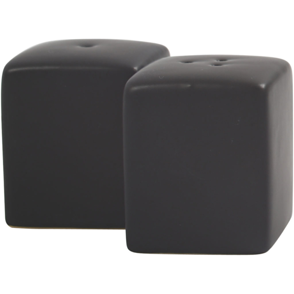Salz- und Pfefferstreuer, H 6 cm, Größe 5x5 cm, Matt, Schwarz, 6 Set/ 1 Box – Bild 2