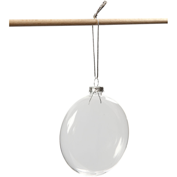 Weihnachtskugel, D 8 cm, Dicke 2,1 cm, 6 Stk/ 1 Pck – Bild 2