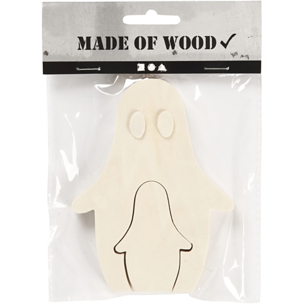2in1 - Holzfigur, Gespenster, H 6+11,5 cm, T 1,2 cm, B 4+9 cm, 1 Set – Bild 3