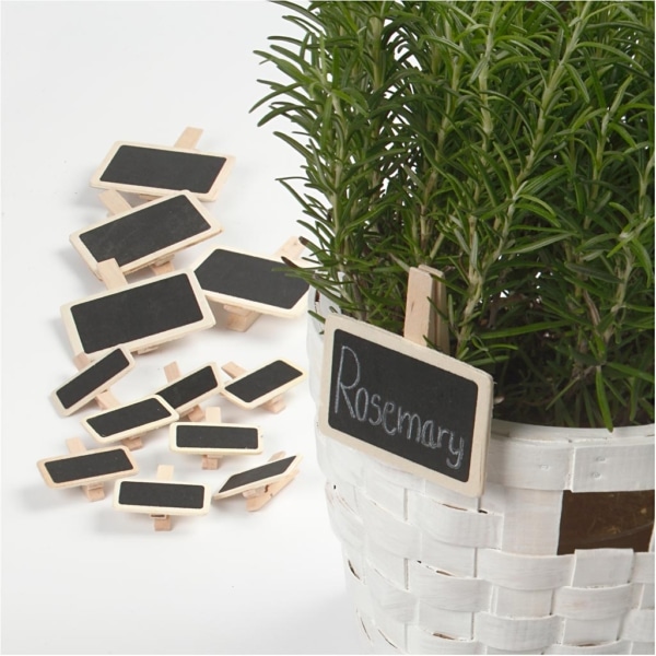 Tafel mit Klammern, Größe 4x2 cm, 12 Stk/ 1 Pck – Bild 3