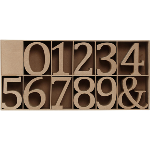 Buchstaben, Zahlen & Zeichen, H 13 cm, Dicke 2 cm, 160 Stk/ 1 Pck – Bild 7