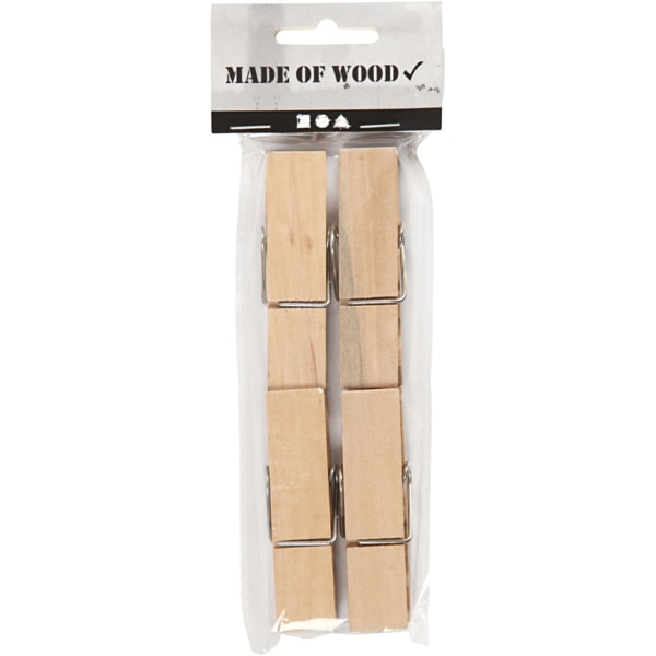 Holzklammer, L 7,2 cm, B 2 cm, 4 Stk/ 1 Pck – Bild 2