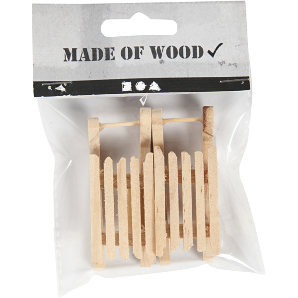 Holzschlitten, Größe 6,5x2,5 cm, 2 Stk/ 1 Pck – Bild 2