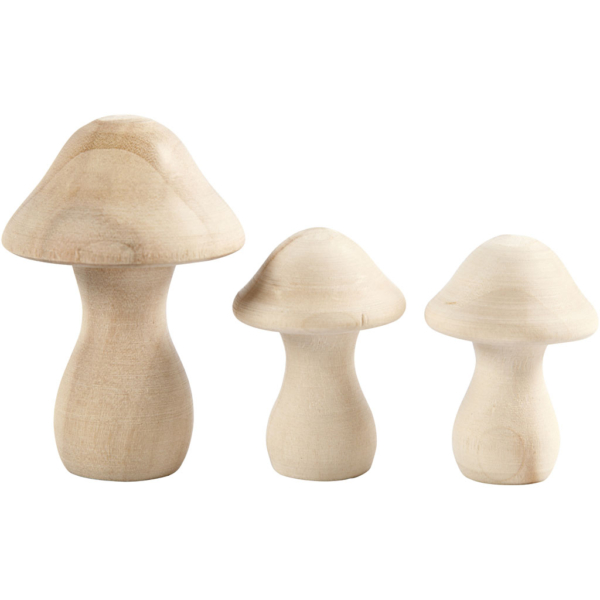 Pilze, D 3,3+4,5 cm, Größe 4,5+6,5 cm, 3 Stk/ 1 Pck – Bild 2