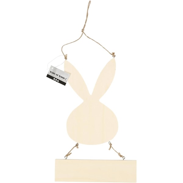 Hase mit Schild, H 29,5 cm, B 19,2 cm, 1 Stk – Bild 2