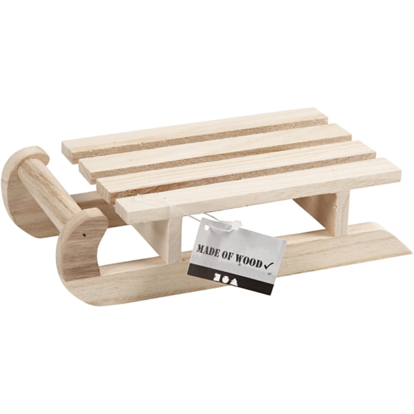 Holzschlitten, H 5 cm, L 19,5 cm, B 10 cm, 1 Stk – Bild 2