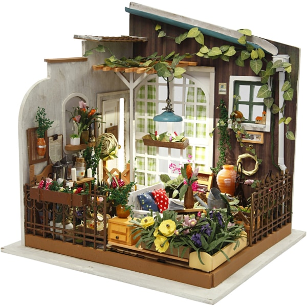 DIY-Miniatur-Zimmer, Gartenzimmer, H 21 cm, B 19,5 cm, 1 Stk – Bild 2