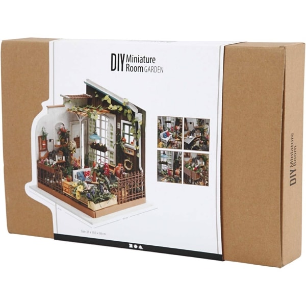 DIY-Miniatur-Zimmer, Gartenzimmer, H 21 cm, B 19,5 cm, 1 Stk – Bild 3
