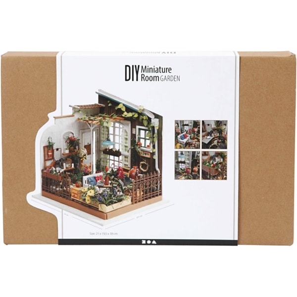 DIY-Miniatur-Zimmer, Gartenzimmer, H 21 cm, B 19,5 cm, 1 Stk – Bild 4