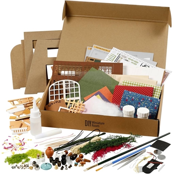 DIY-Miniatur-Zimmer, Gartenzimmer, H 21 cm, B 19,5 cm, 1 Stk – Bild 6