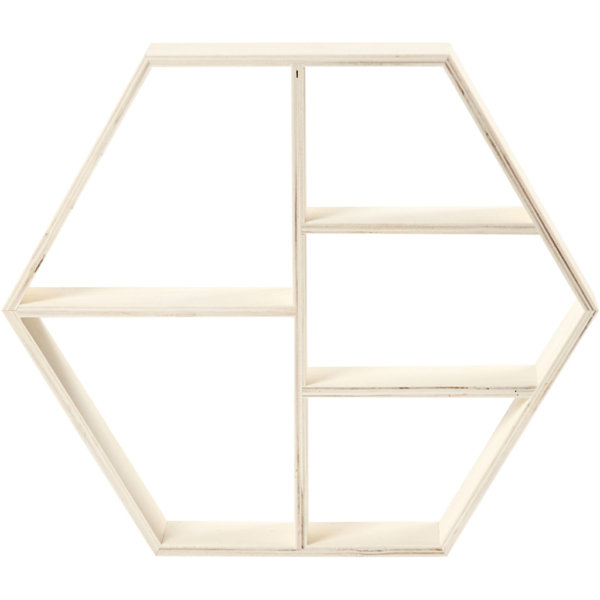 Holzregal, H 33,5 cm, T 5 cm, B 38,5 cm, 1 Stk – Bild 2