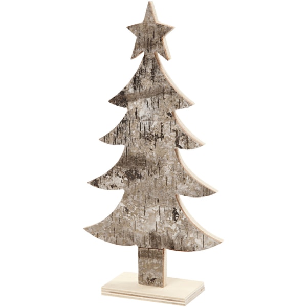 Holz-Weihnachtsbaum, H 26 cm, B 13 cm, 1 Stk – Bild 2