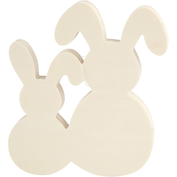Hasen, H 17 cm, B 16 cm, Dicke 2 cm, 1 Set