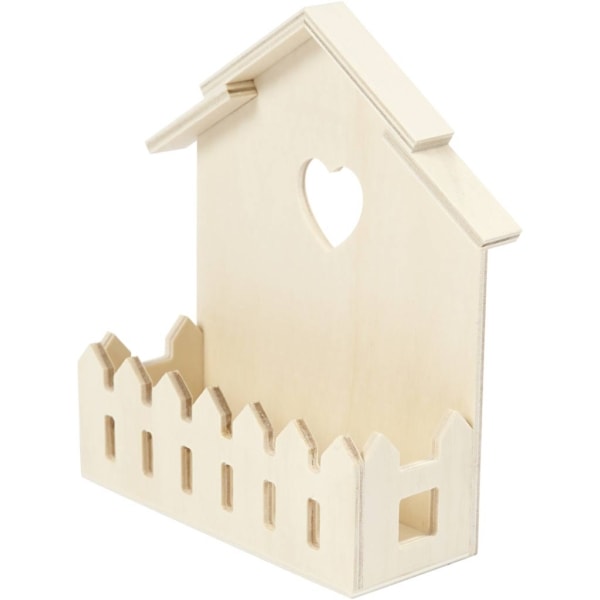Haus mit Zaun, H 16,5 cm, T 5,5 cm, B 13 cm, 1 Stk – Bild 3