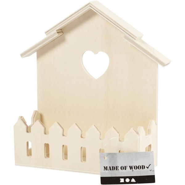 Haus mit Zaun, H 16,5 cm, T 5,5 cm, B 13 cm, 1 Stk – Bild 4