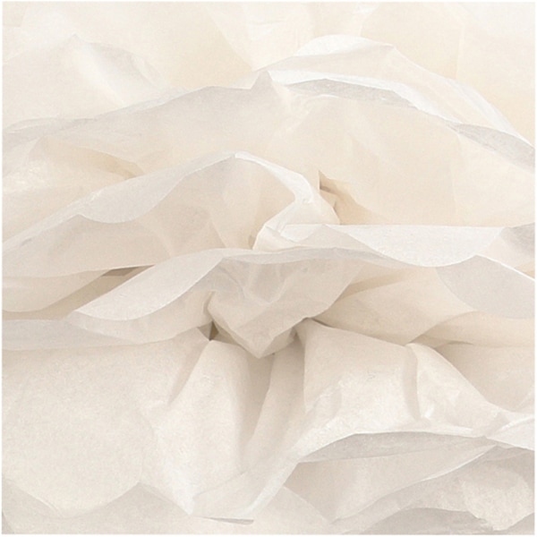 Seidenpapier-Pompons, D 20+24+30 cm, 14 g, Weiß, 3 Stk/ 1 Pck – Bild 4