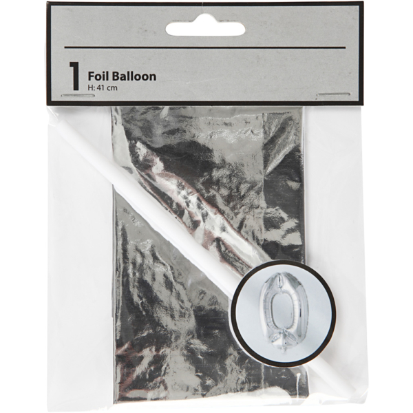 Folienballon, 0, H 41 cm, Silber, 1 Stk – Bild 2