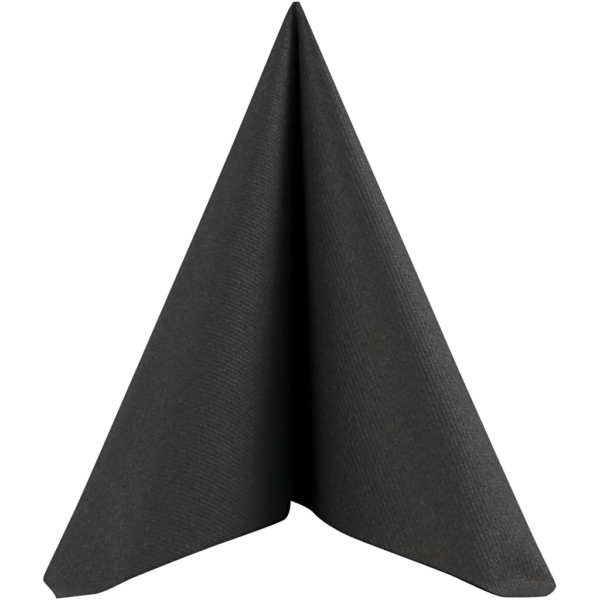 Servietten, Größe 40x40 cm, 60 g, Schwarz, 20 Stk/ 1 Pck – Bild 2