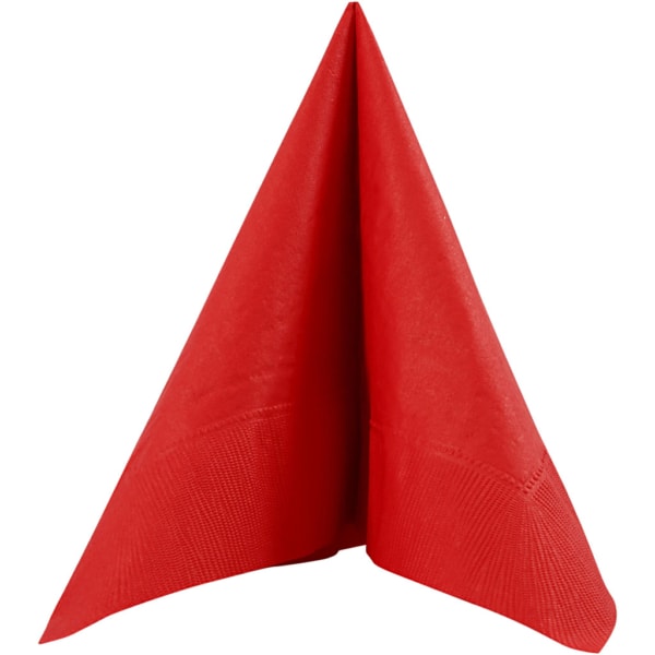 Servietten, Größe 33x33 cm, Rot, 20 Stk/ 1 Pck – Bild 2
